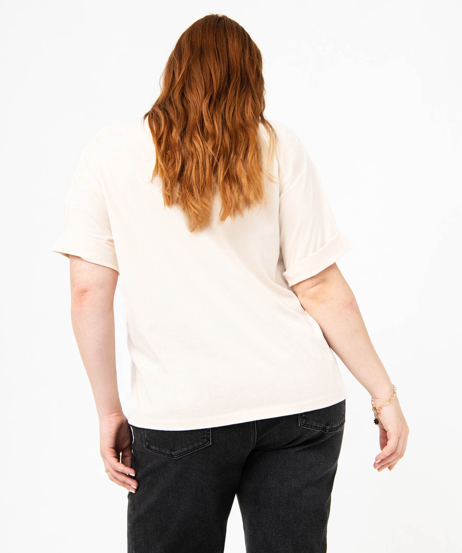 Tee-shirt à manches courtes avec message brodé femme grand... ecru | GEMO
