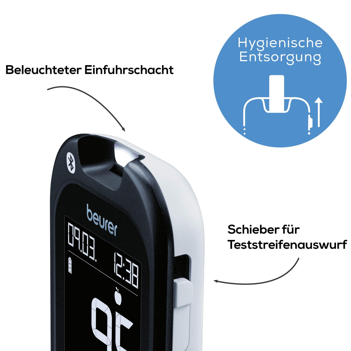Beurer Blutzuckermessgerät GL 49 mg/dL-Einfach Messergebnisse interpretieren mit Zielbereichskala