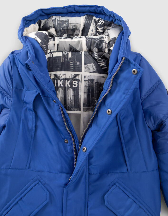 Parka bleu électrique détails matelassés garçon