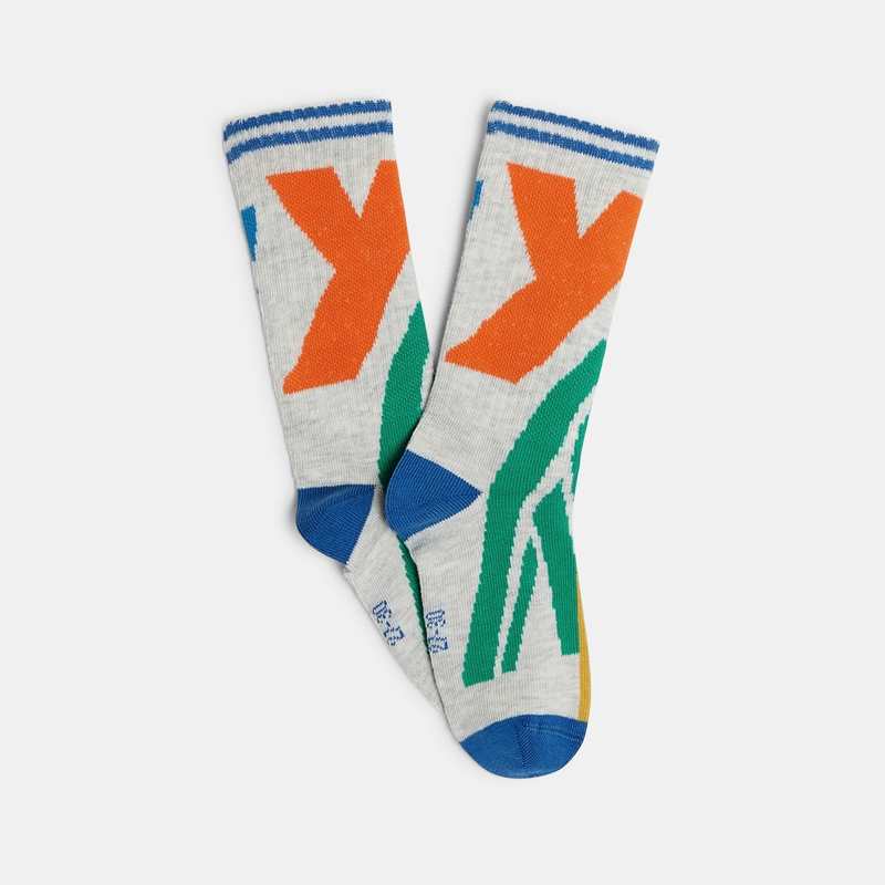 Chaussettes hautes enfant à motifs grises garçon Catimini
