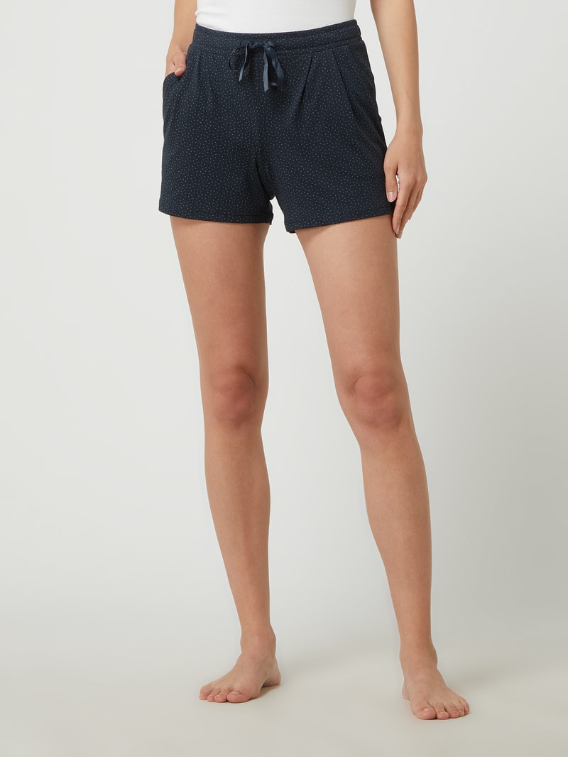 Pyjamashorts mit Bundfalten in jeans