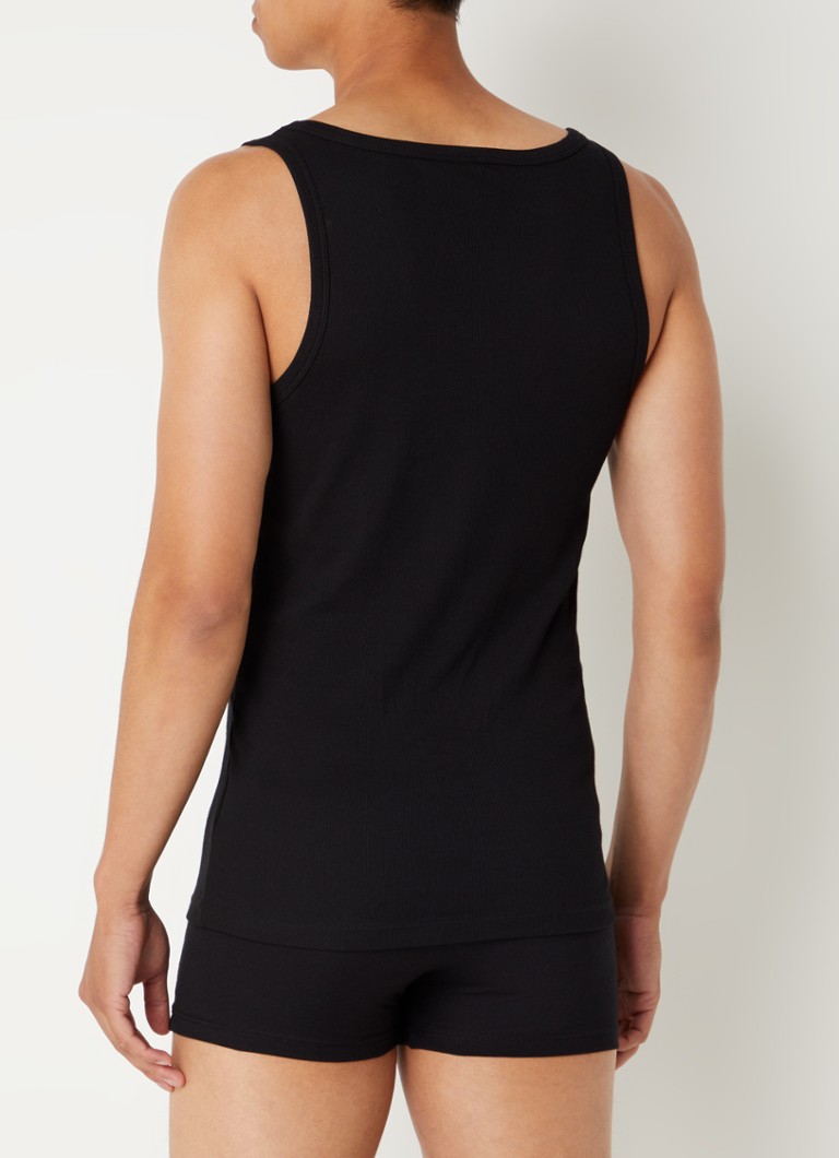 HUGO BOSS Cotton tank top with logo in 2-pack