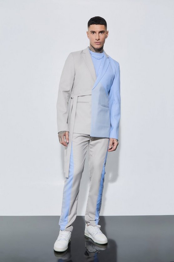 Tall Skinny Colorblock Wickel-Blazer