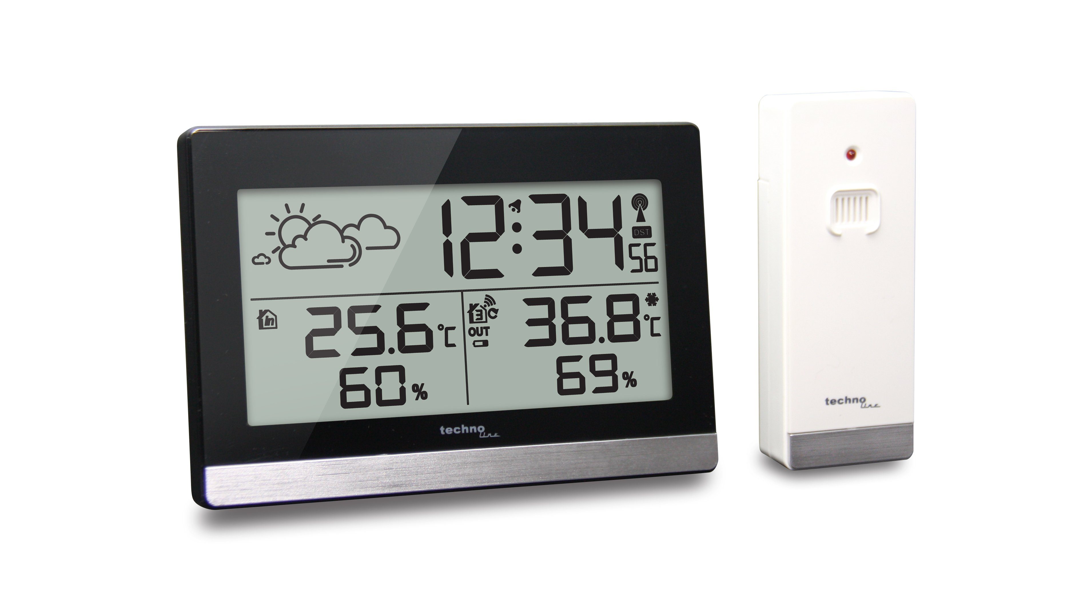 technoline WS 9255 Wetterstation (inklusive Außensender, mit übersichtlicher Anzeige)