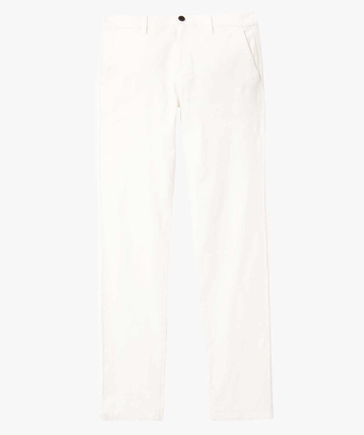 Pantalon chino en coton stretch homme ecru | GEMO