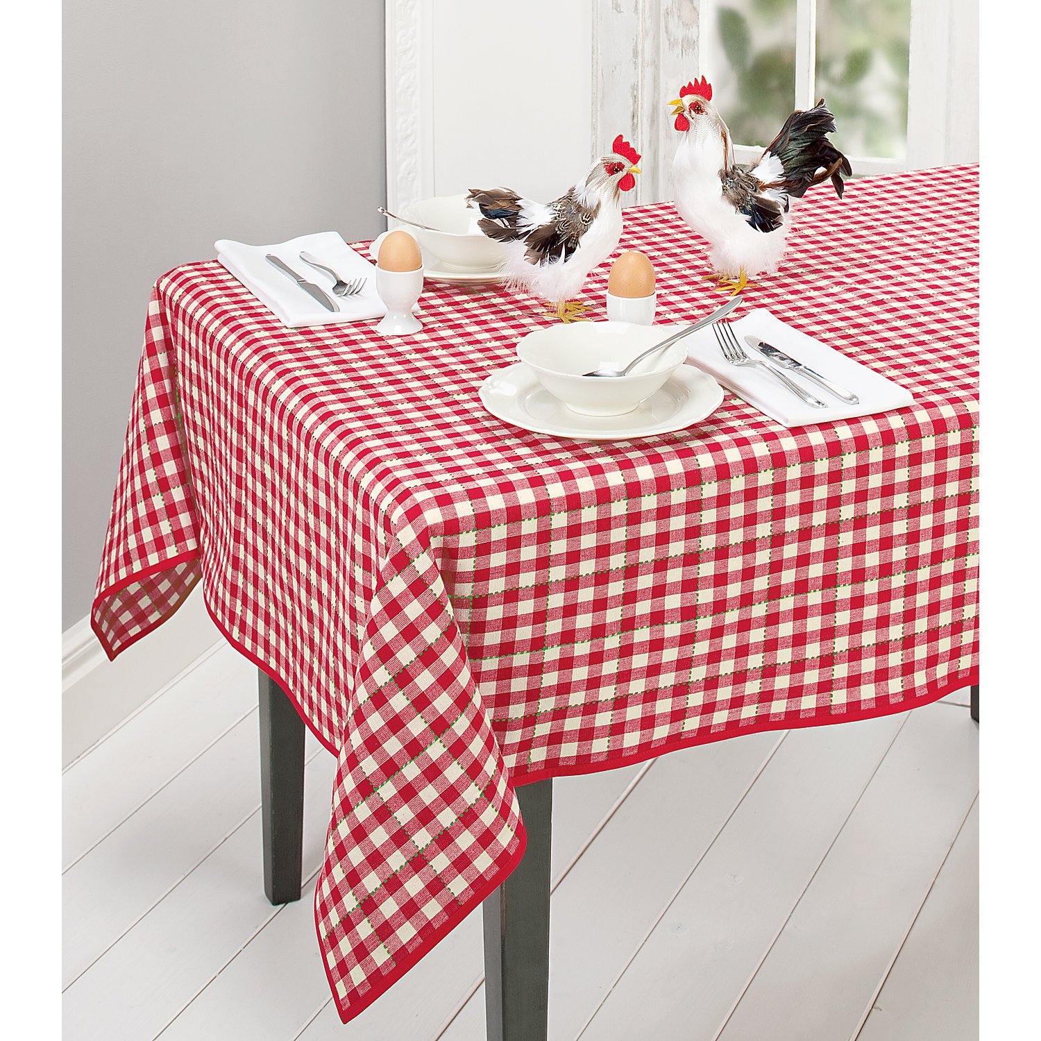 Federhahn und –huhn, 18 und 20 cm, 2 Stück