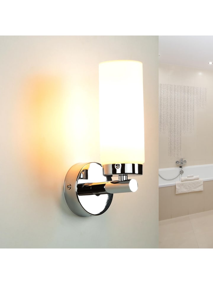 Licht-Erlebnisse Wandlampe in Chrom Weiß günstig kaufen onesize
