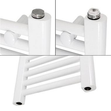 ECD Germany Badheizkörper Elektrisch mit Heizstab 1200W, 600x1500mm Weiß