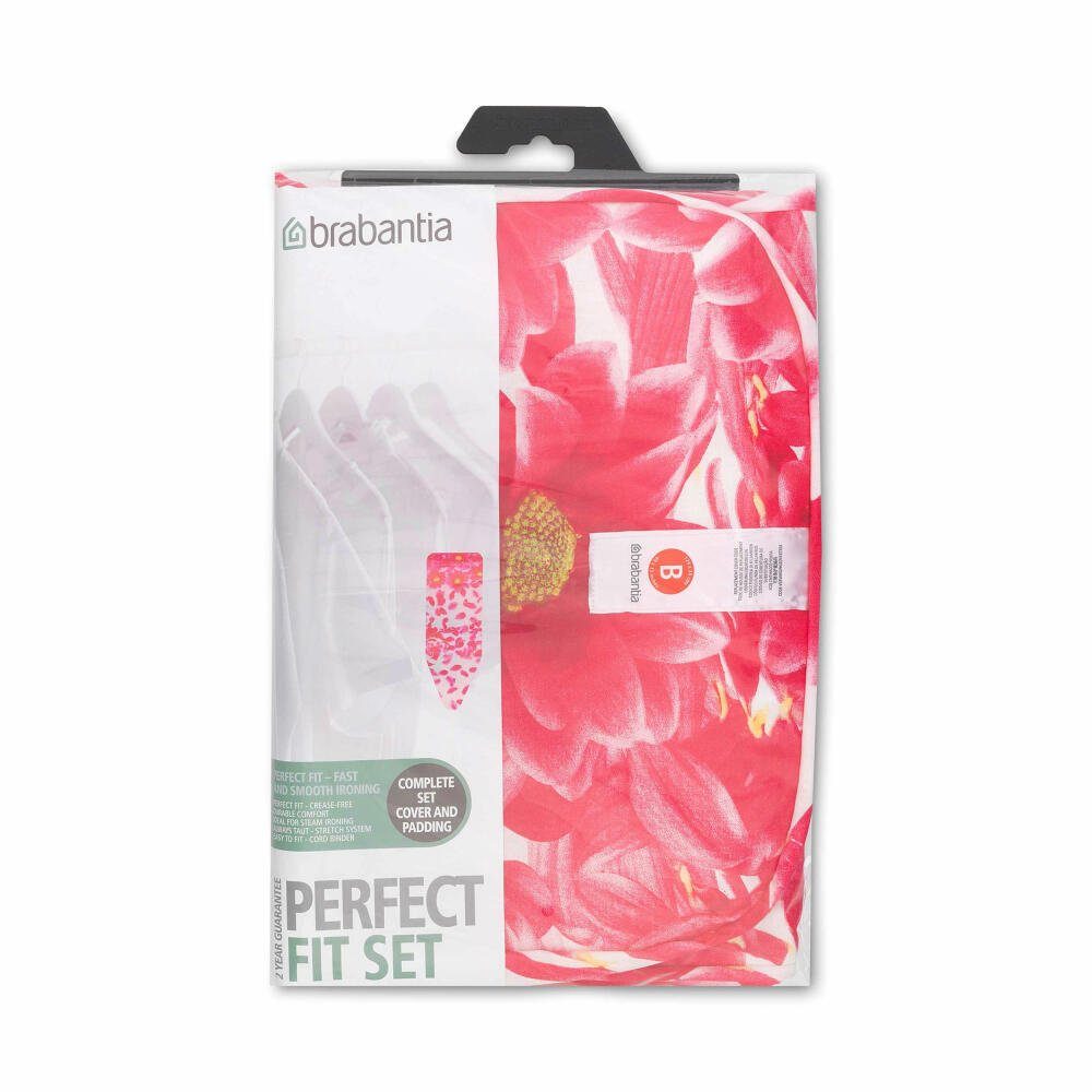 Brabantia Bügelbrettbezug Baumwollbezug 4 mm Schaumstoff + Filz, 124 x 38 cm