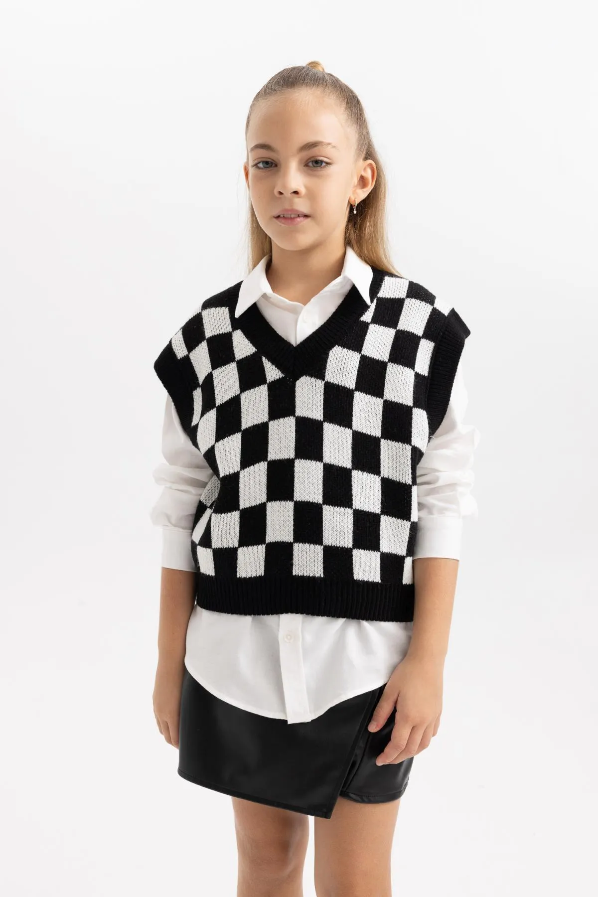 DeFacto  Karierter Pullover für Mädchen