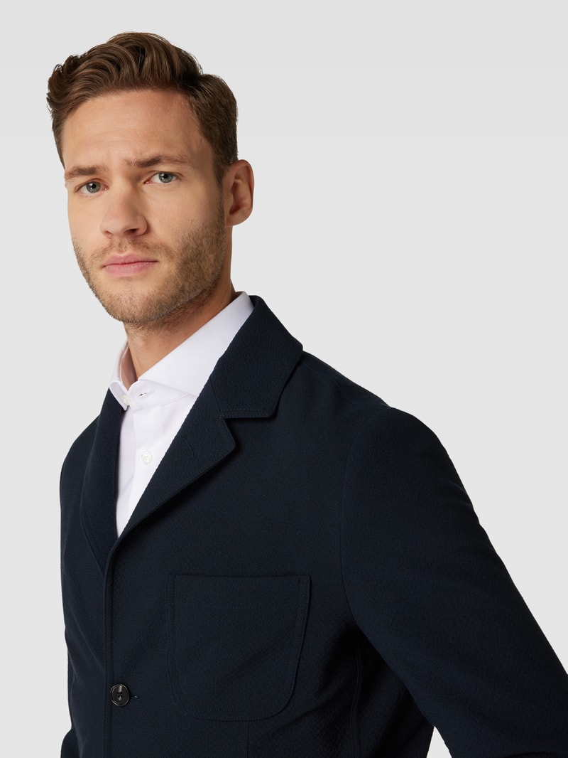 Sakko mit Eingrifftaschen Modell 'Grady' in marineblau