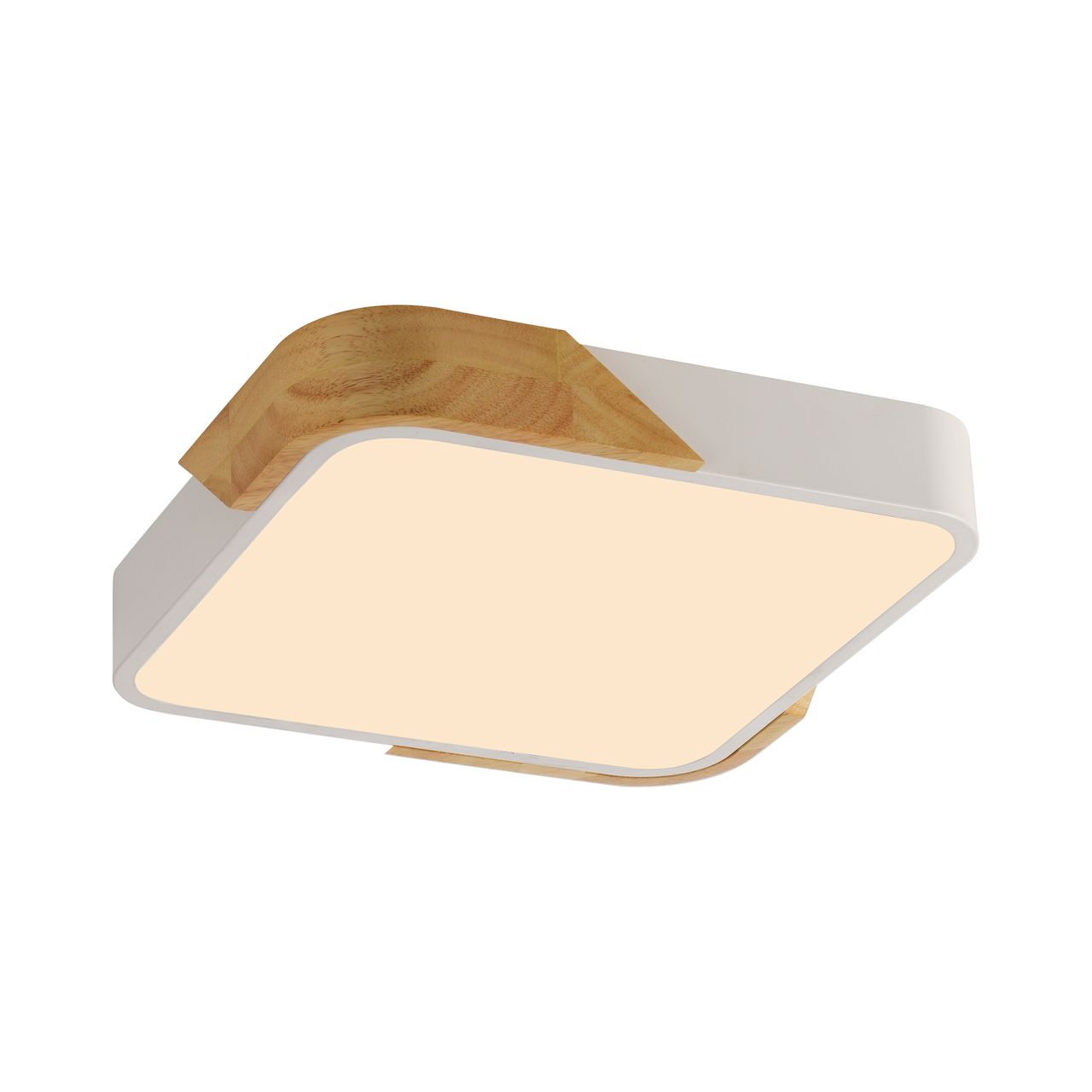 JUST LIGHT LED Deckenleuchte BILA, 1xLED-Board/24Watt, 3000K, quadratisch, Weiss