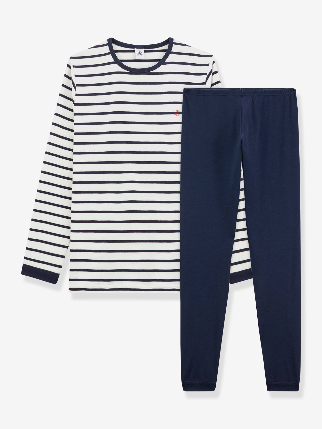Pyjama marinière garçon PETIT BATEAU écru