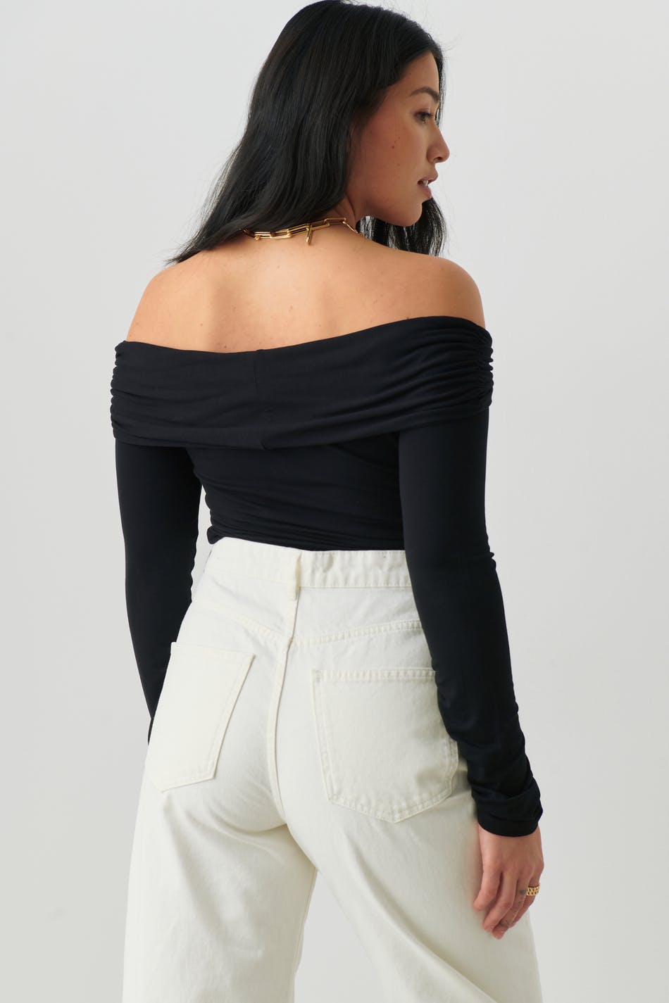 Soft touch detail top