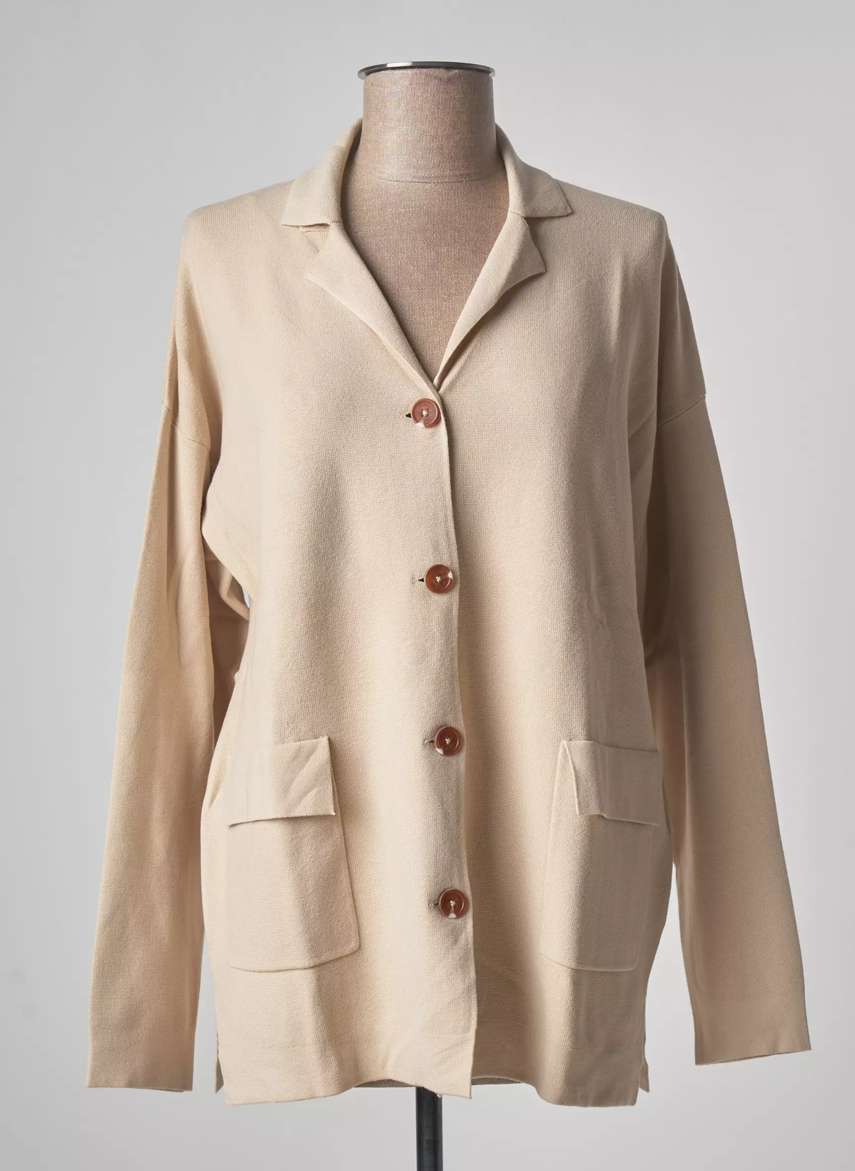Yerse Cardigans Femme couleur beige