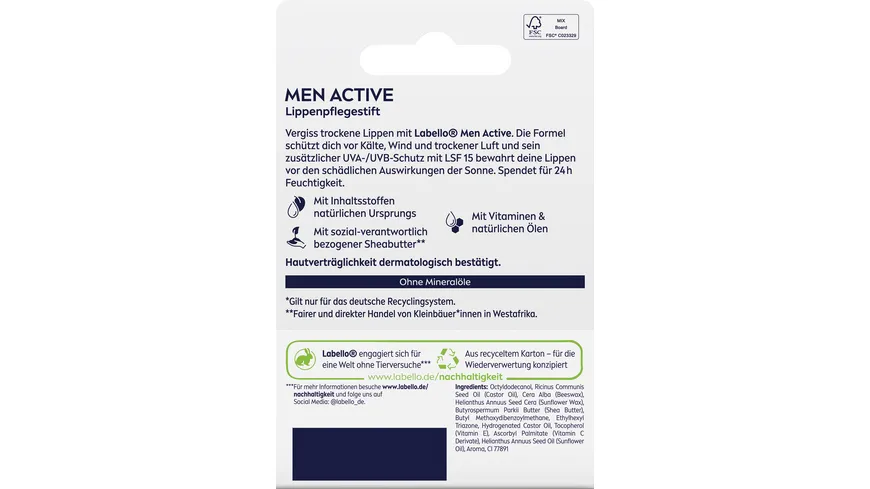 Labello Lippenpflege Men Active 5.5 g