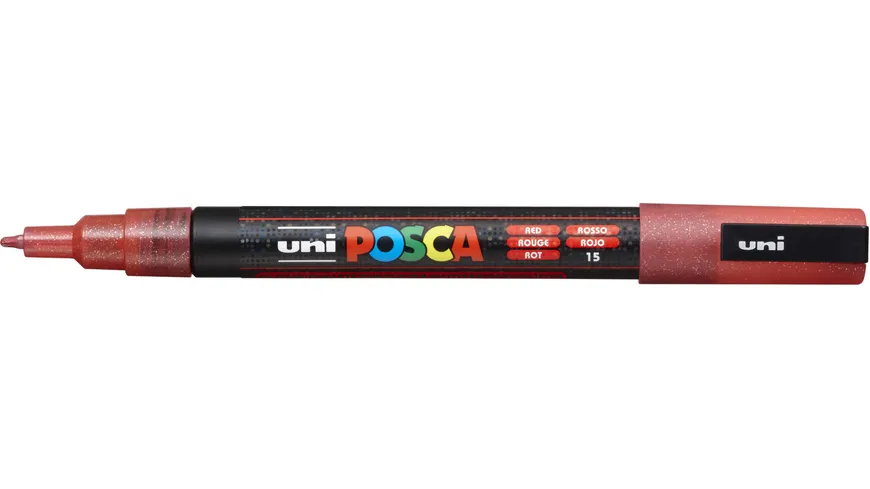 FABER-CASTELL  Marker UNI POSCA PC-3M Glitter rot