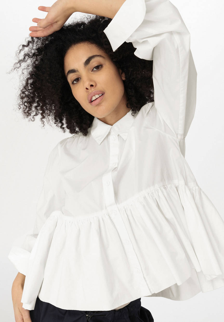 WUNDERKIND X HESSNATUR Bluse aus reiner Bio-Baumwolle