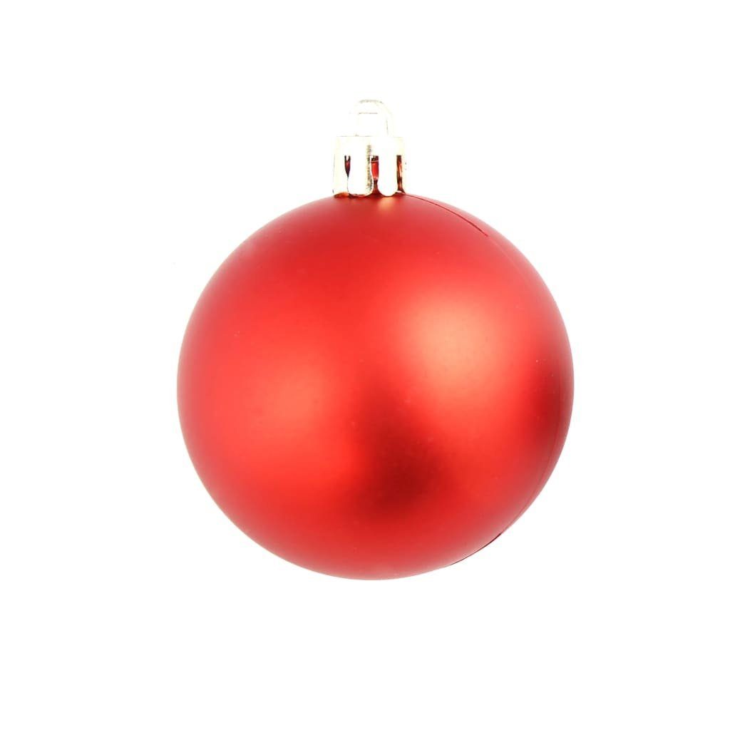 vidaXL Christbaumschmuck 100-tlg. Weihnachtskugel-Set 3/4/6 cm Rot (100-tlg)