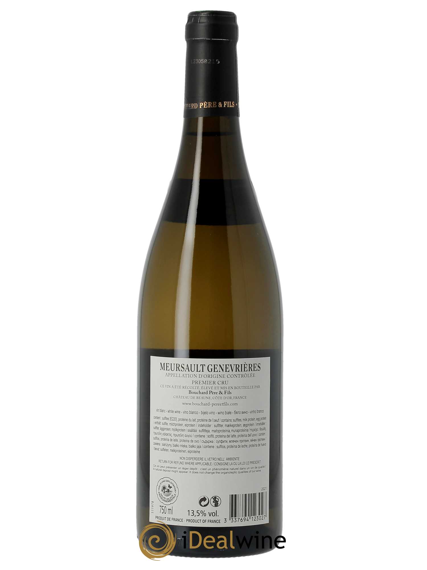Meursault 1er Cru Genevrières Bouchard Père & Fils  2021 - Lot de 1 Bouteille