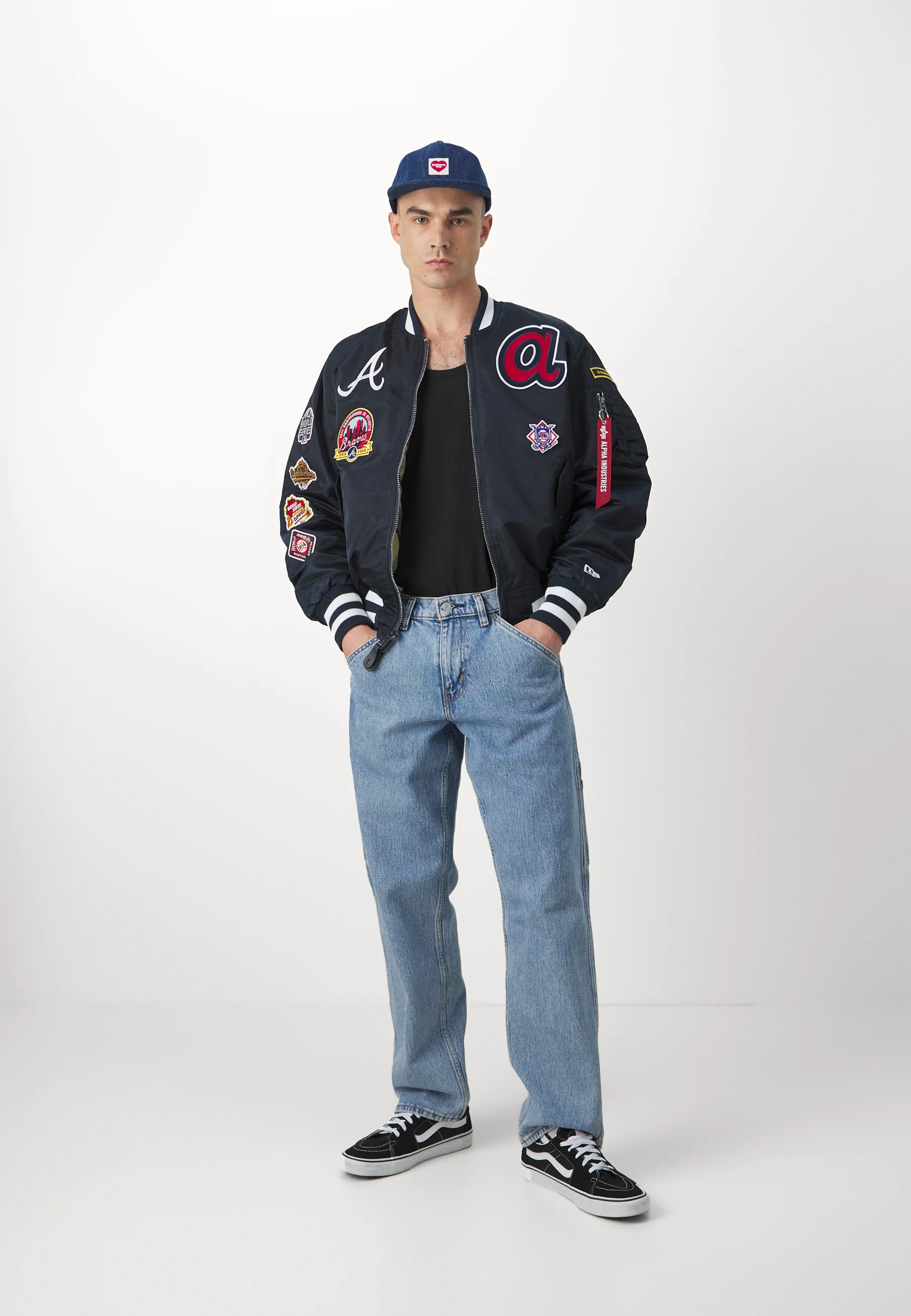 Chaqueta bomber de los Atlanta Braves de la MLB de New Era - Chaqueta de invierno
