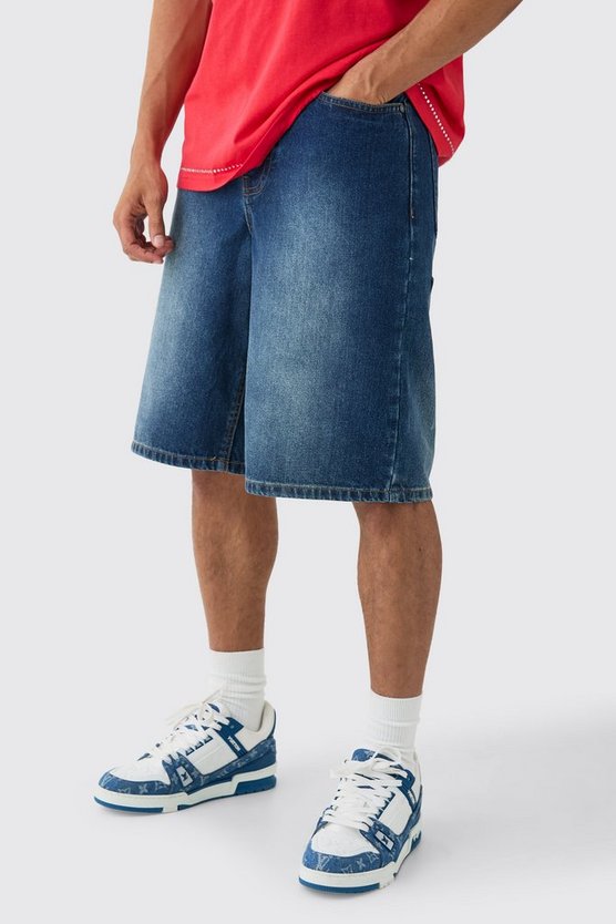 Denim-Jorts mit Taschen