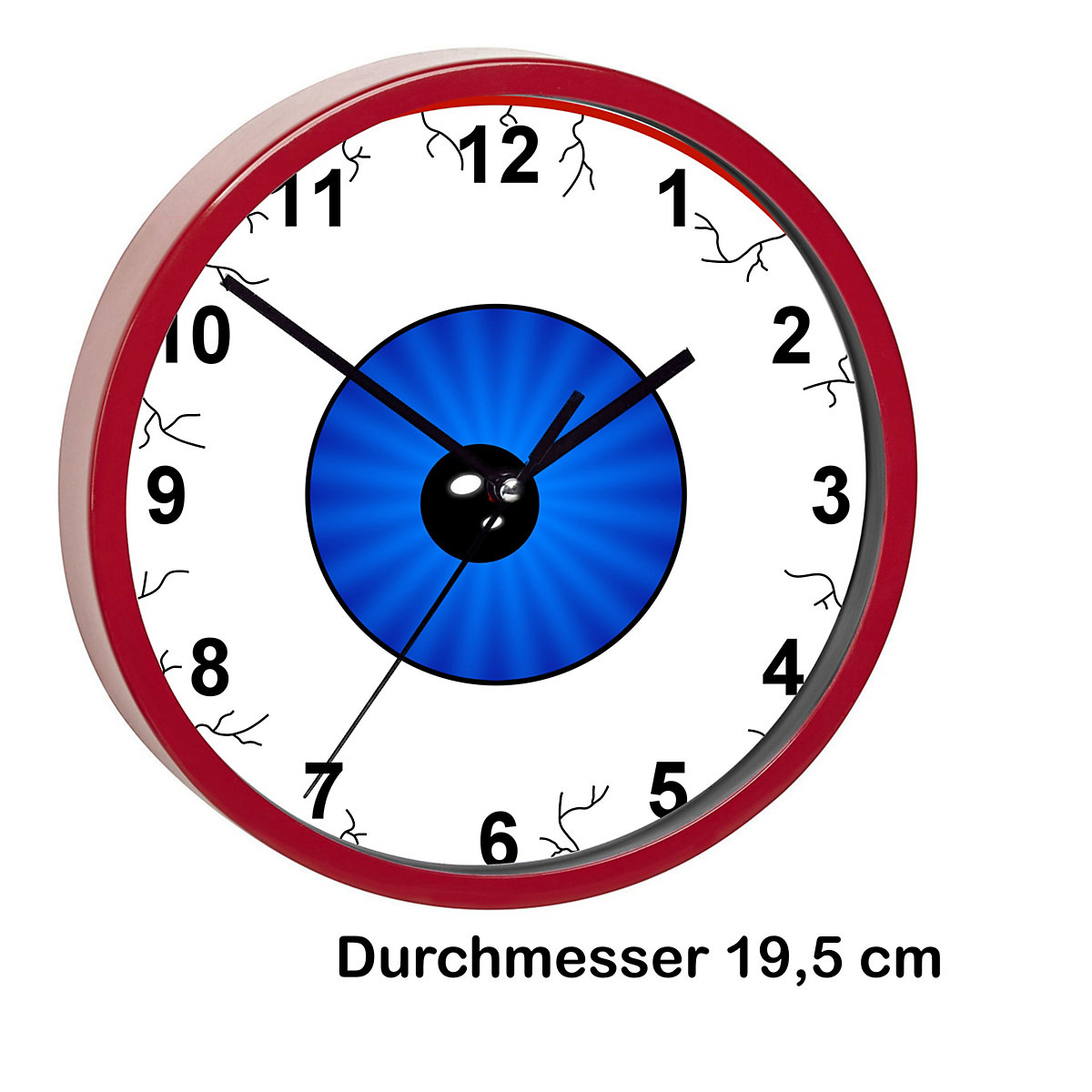 Kinder Wanduhr laufruhig personalisiert mit Name Monsterauge