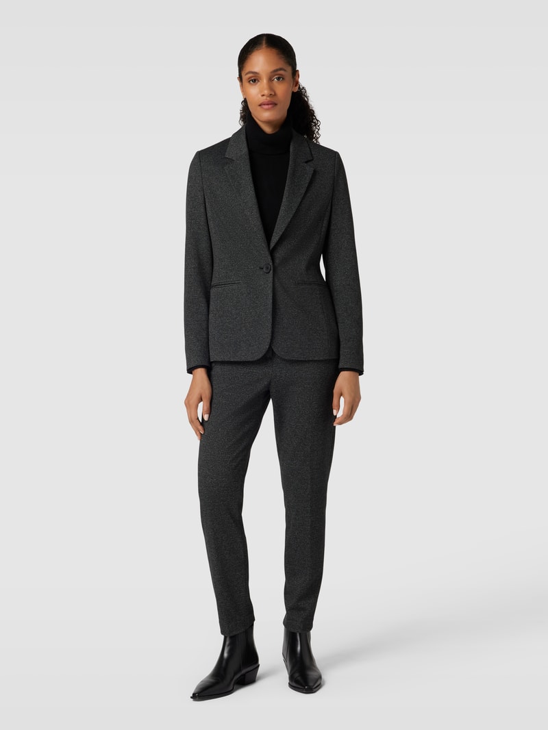 Blazer mit Reverskragen in schwarz