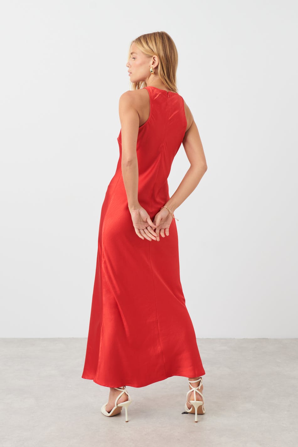 Maxi satin dress