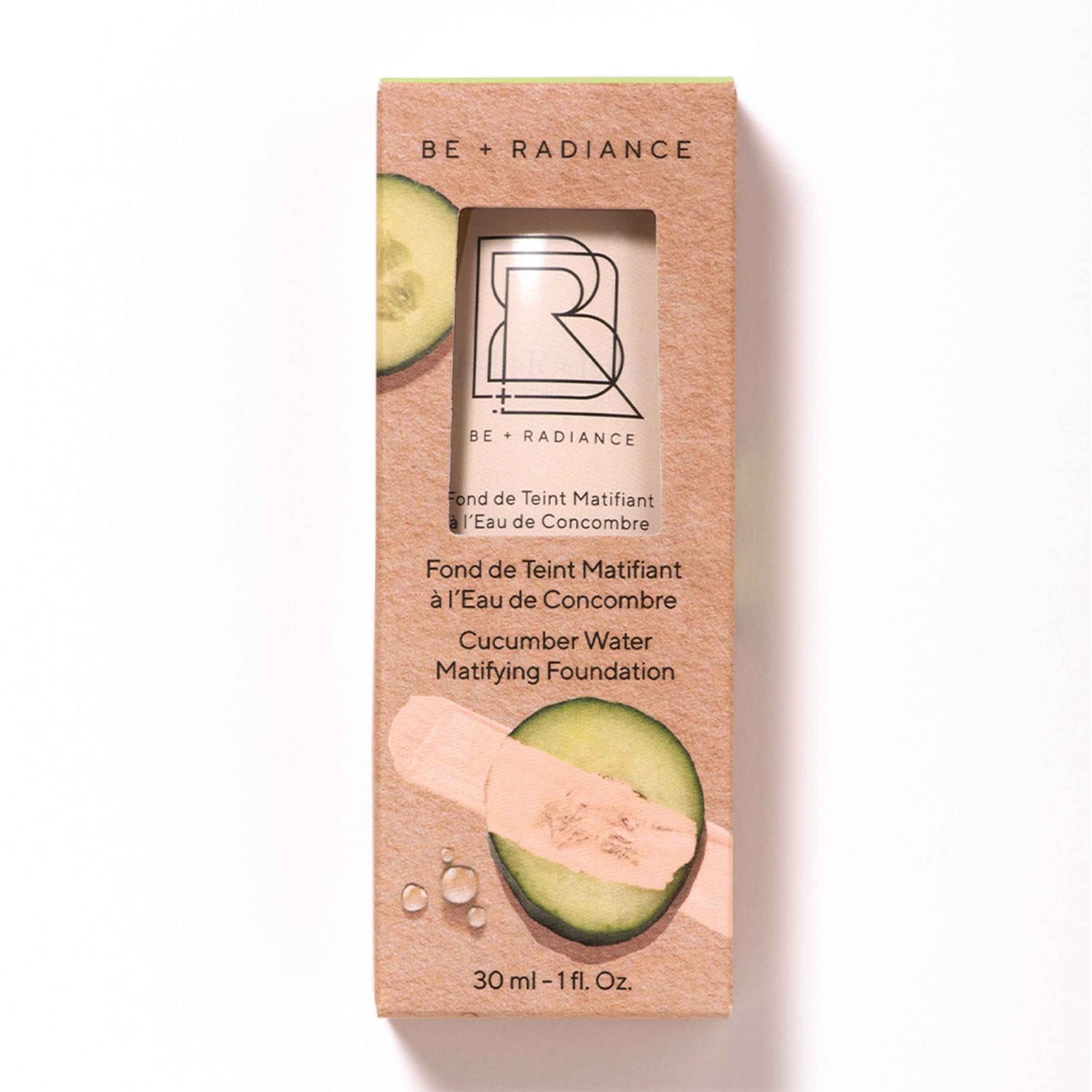 BE + Radiance matirajući puder s vodom krastavca br. 08