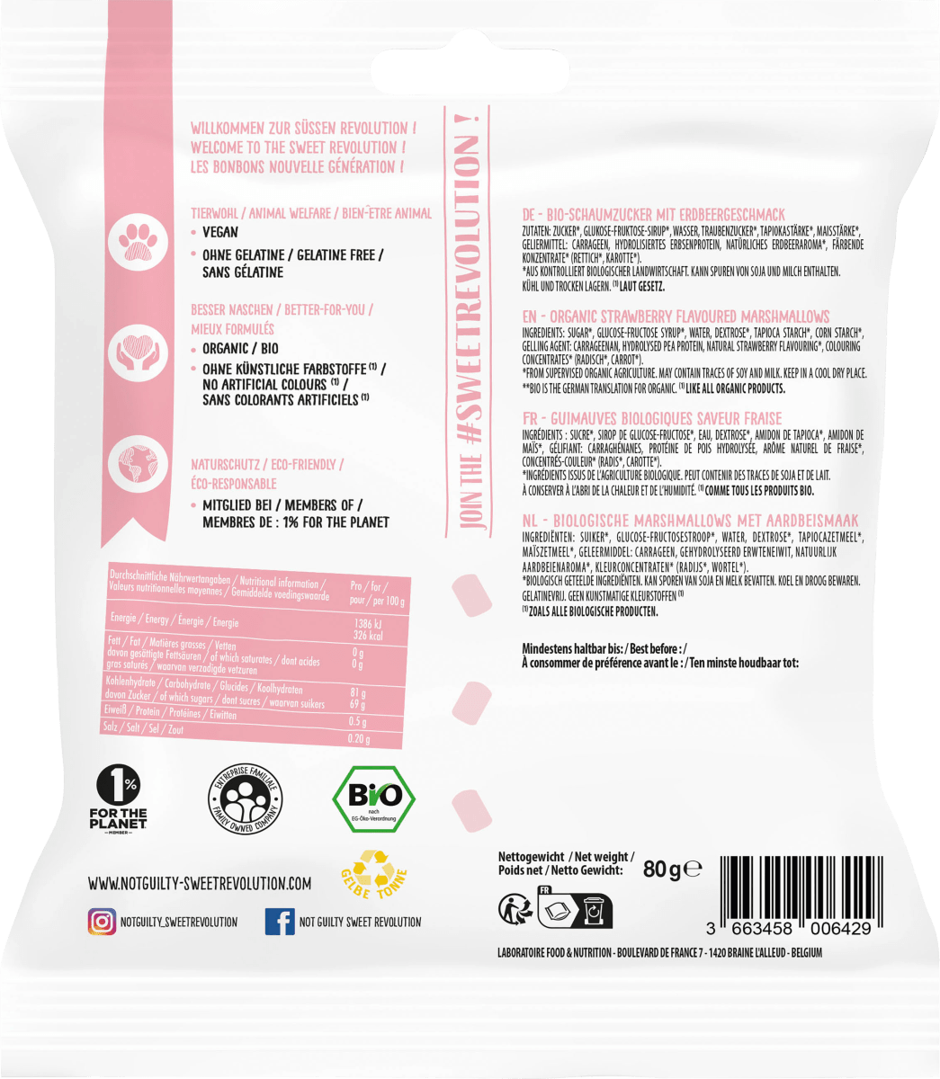 Marshmallows, Mini Mallows mit Erdbeergeschmack, 80 g