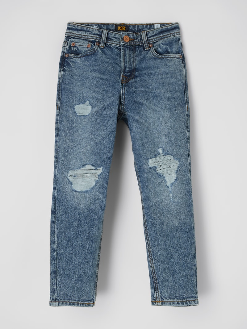 Cropped Jeans mit Bio-Baumwolle Modell 'Frank' in blau