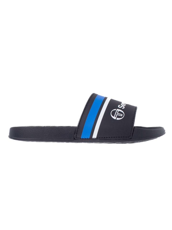 Sergio Tacchini Schuhe Portofino Black Blue Slippers in Schwarz günstig kaufen