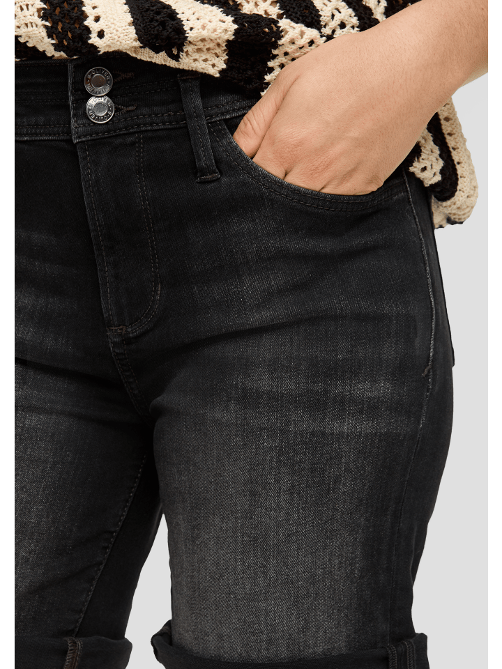 s.Oliver Jeans-Hose kurz in Grau günstig kaufen