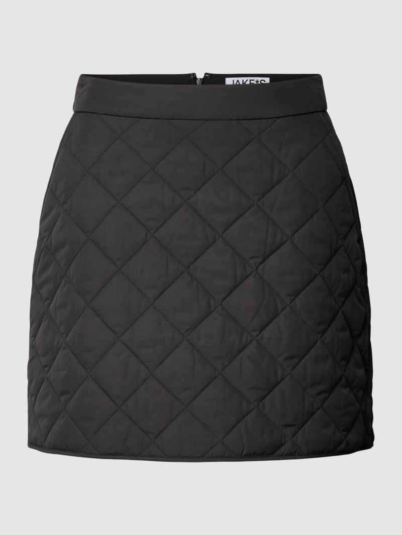 Minirock mit Steppnähten in schwarz