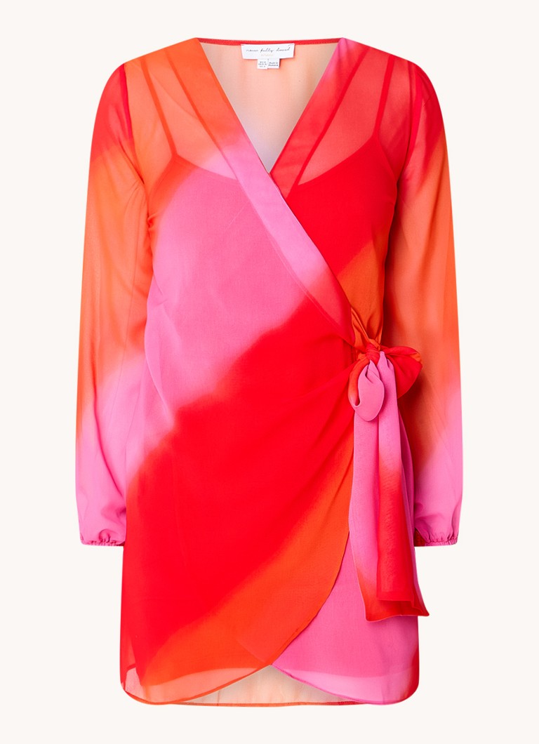 Never Fully Dressed Vienna -minikokoinen kietaisumekko, jossa printti ja solmittava vyö