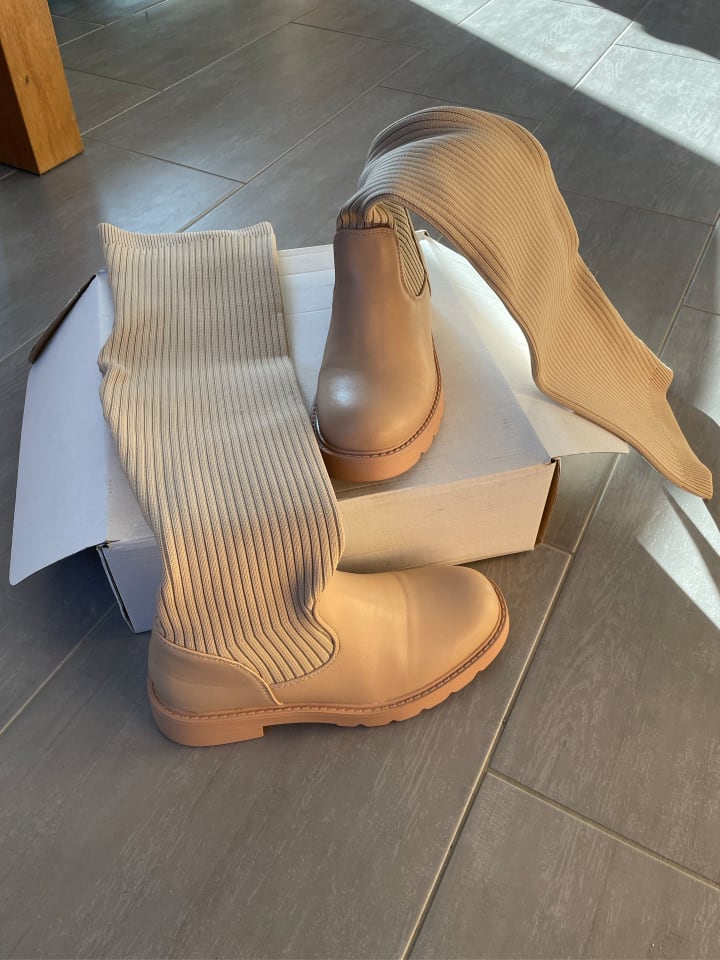 Foreverfolie Stiefel in Beige günstig kaufen 37