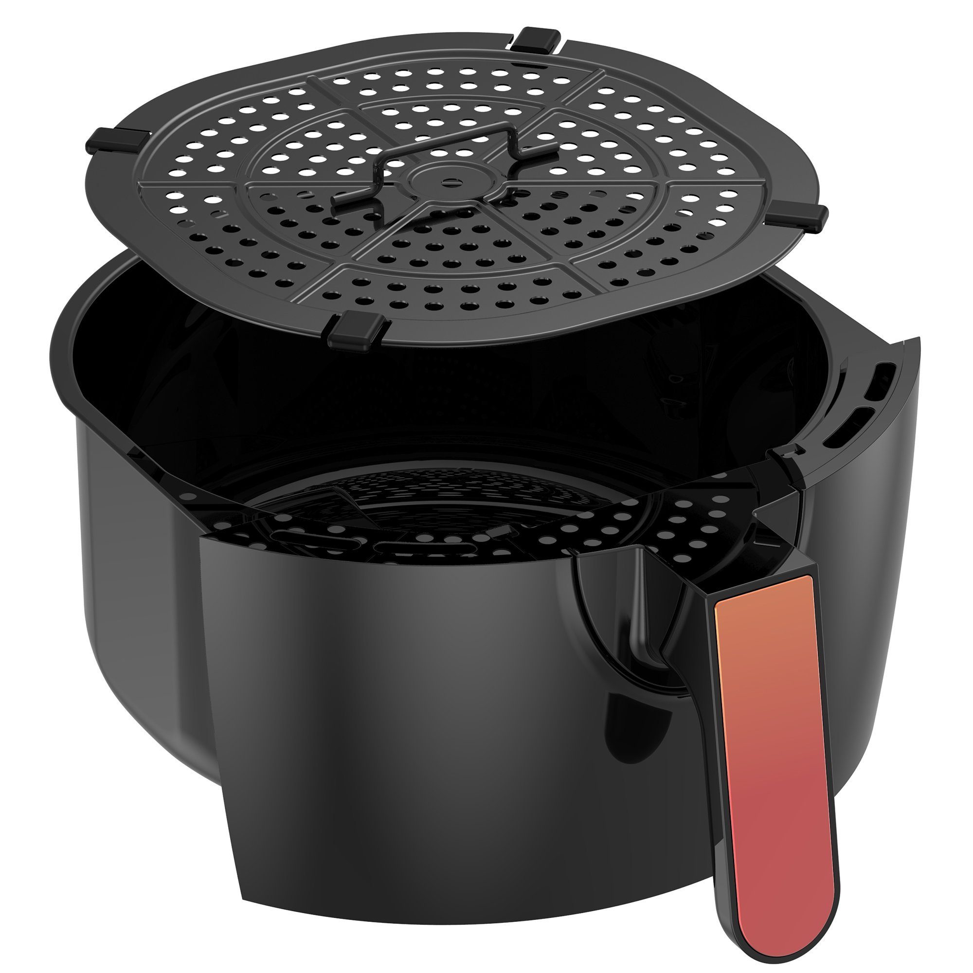 TurboTronic by Z-Line Heißluftfritteuse 3,5 Liter, 7 Programme, Fritteuse Fettfrei ohne Öl, 50°C 200°C Power, 1200 W, Camping Retro digital Airfryer AF11D