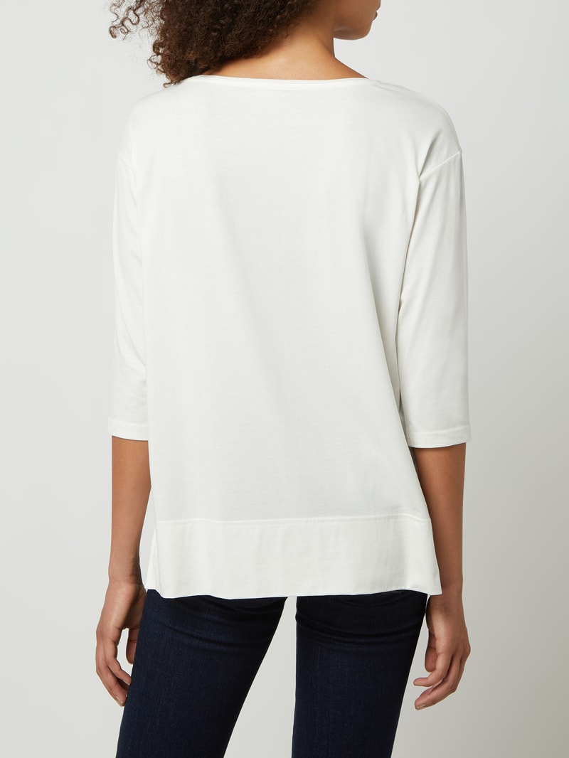 Lounge-Oberteil aus Baumwollmischung Modell 'Night2Day' in offwhite