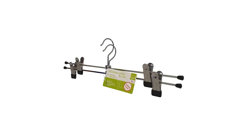 TRENDSHOP Hosenklemmbügel aus Metall 2er Set