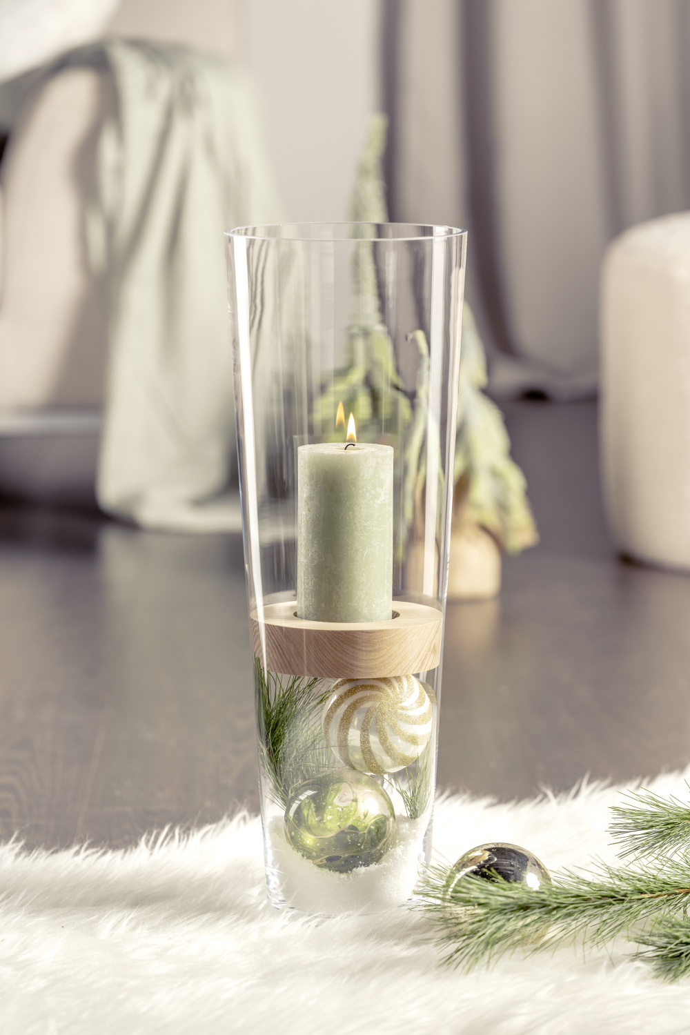 Vase Magico klar/braun