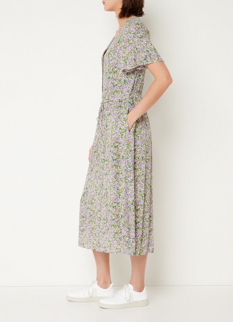 Vestido midi vaquero con estampado floral y bolsillos laterales de Marc O'Polo