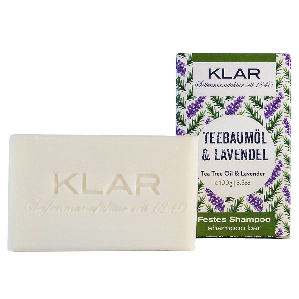 Klar's Festes Shampoo Teebaumöl & Lavendel 100 g