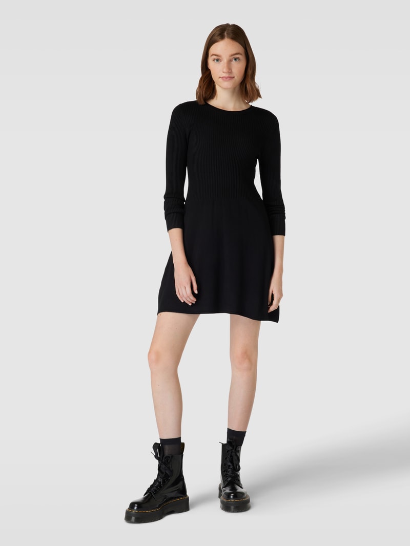 Strickkleid in Minilänge Modell 'ALMA' in schwarz