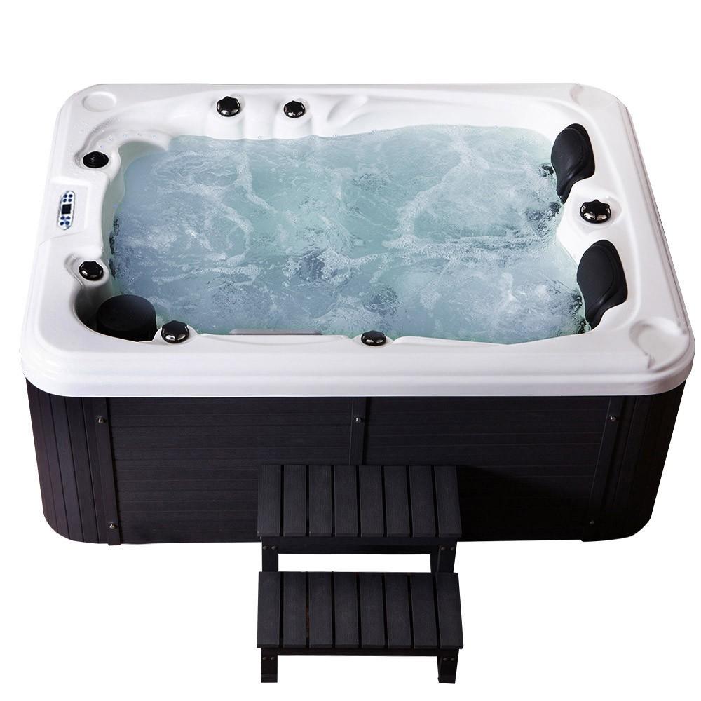 Home Deluxe Outdoor Whirlpool BEACH - Mit Treppe und Thermoabdeckung