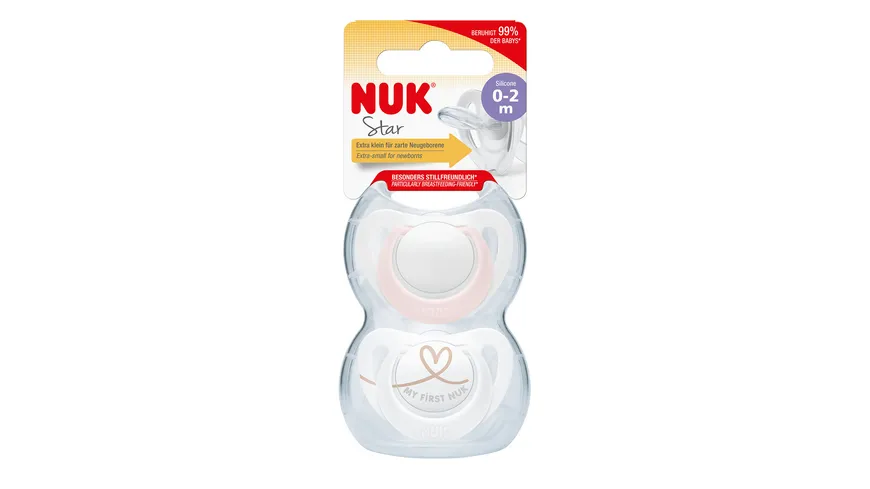 NUK Schnuller Star Silikon 0-2 Monate