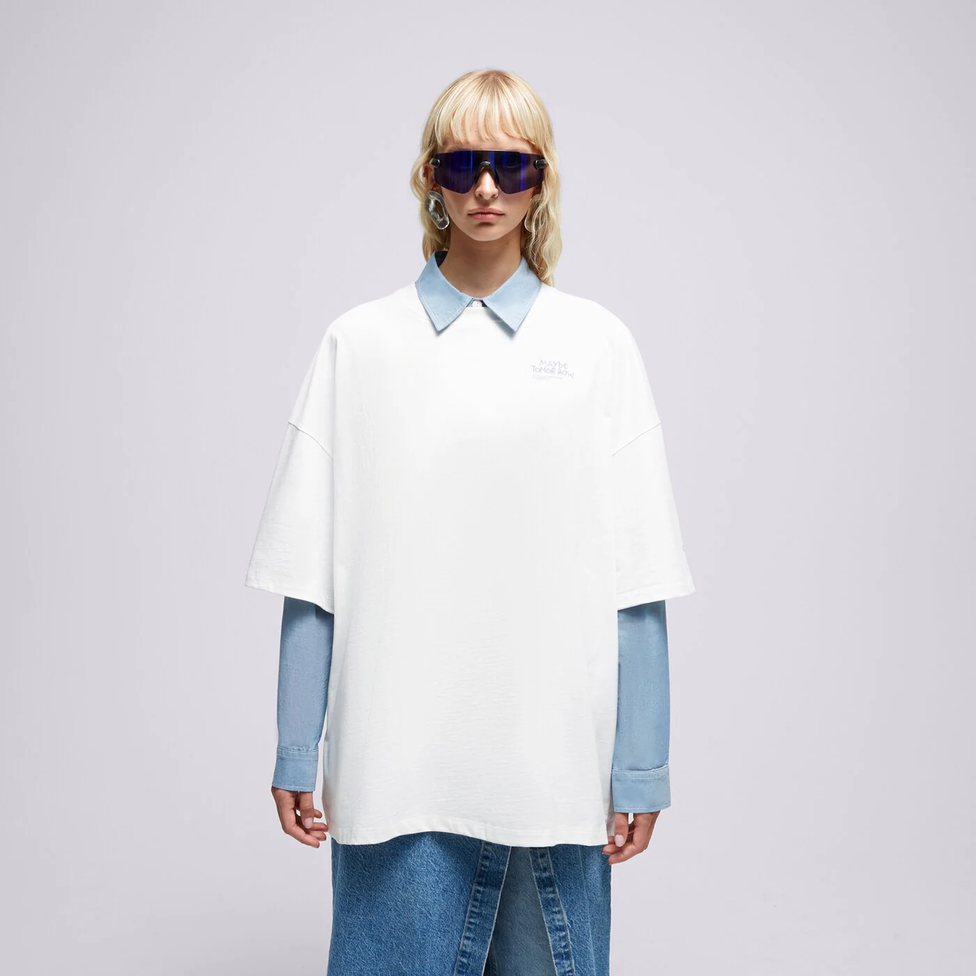 S.NOW JOB SIZEER T SHIRT “MAYBE”-NATURAL WHITE Weiß