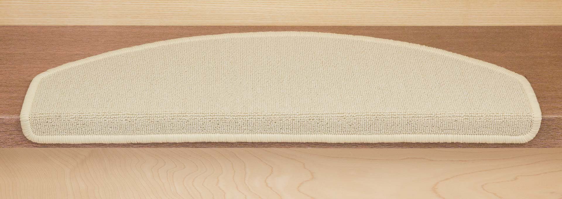Stufenmatte Stufenmatten Ariston Halbrund 65x24cm Trittfläche Beige 14 Stück, Metzker®, halbrund, Höhe: 5 mm, 14 Stück im Set - Beige