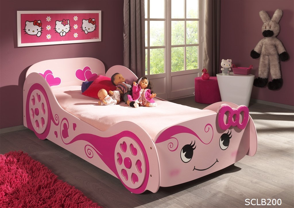 VIPACK Autobett Pretty Girl rosa (Love Car Bed), Liegefläche 90 x 200 cm