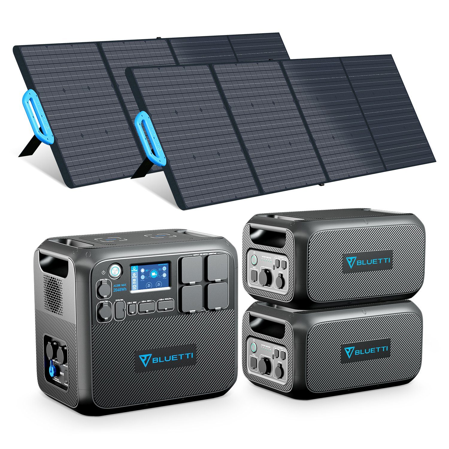 BLUETTI Stromerzeuger AC200MAX+2*B230+2 *PV200 Solargenerator Kit, (1-tlg), 6144Wh/2000W